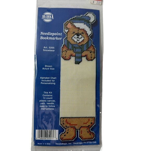 Cross Stitch Bookmark Kit Vintage NMI Needle‎ Magic Christmas Holiday Lot of 4 - Picture 3 of 6